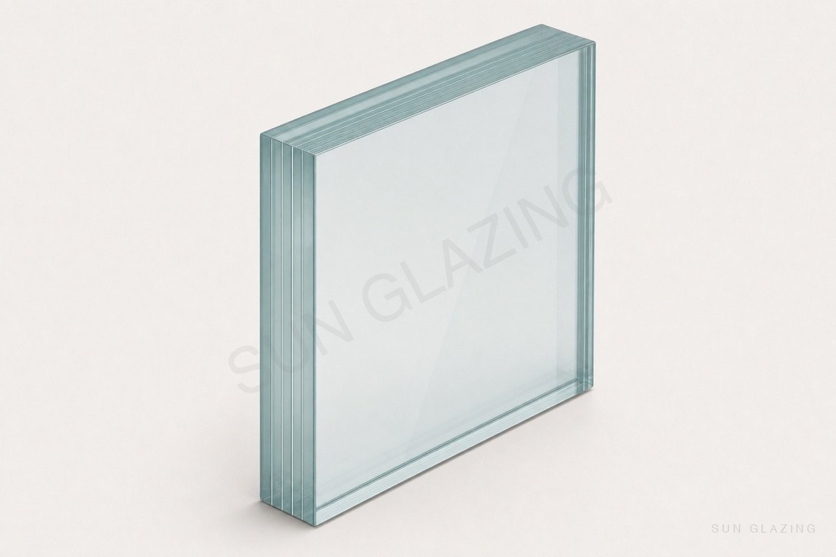 Laminated multi-ply security glass block