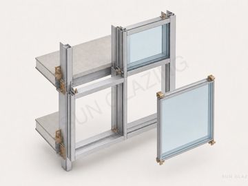 Semi-unitized curtain walls